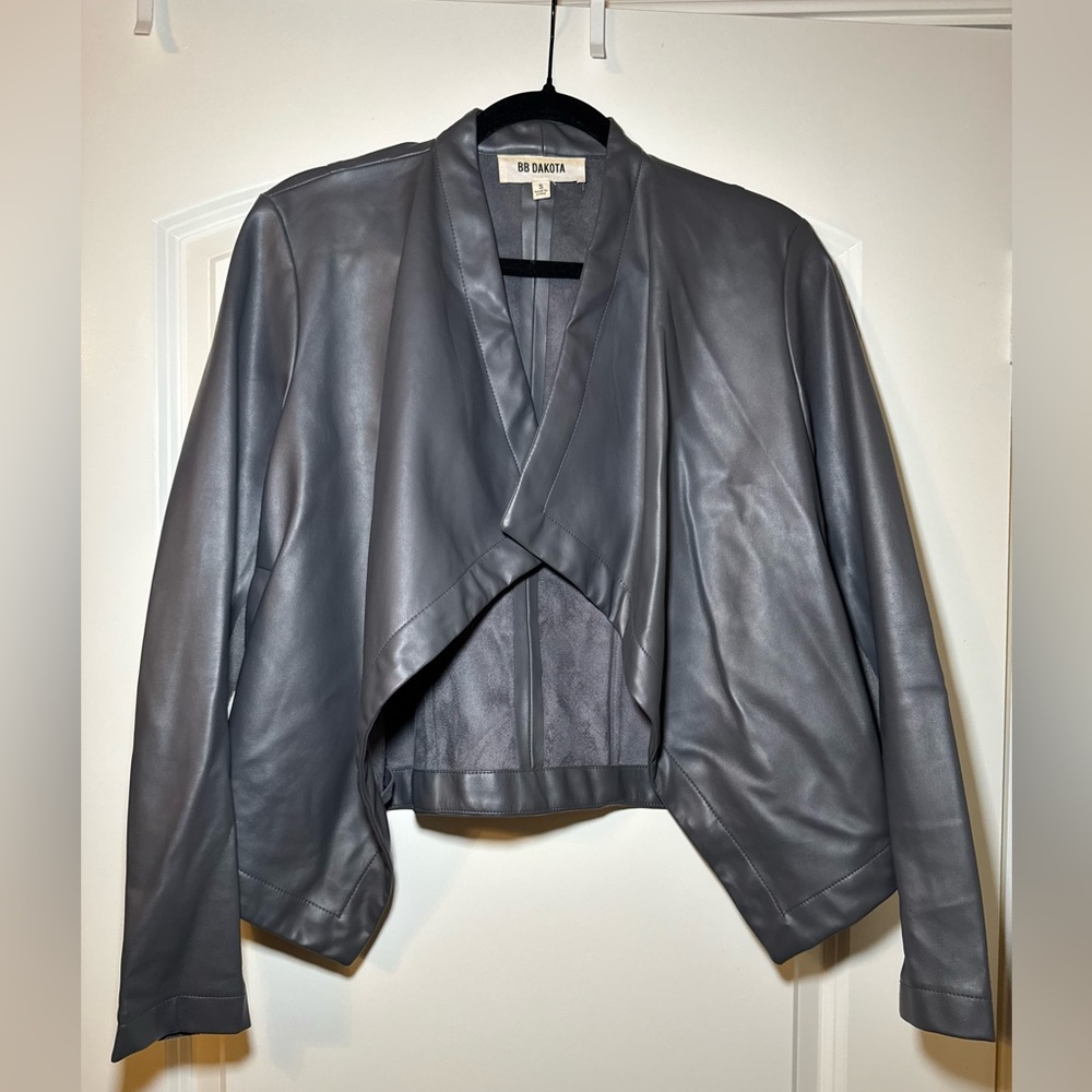 BB Dakota Charcoal Leather Jacket